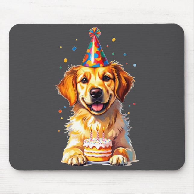 Birthday Golden Retriever, Party Dog  Musmatta (Framsidan)