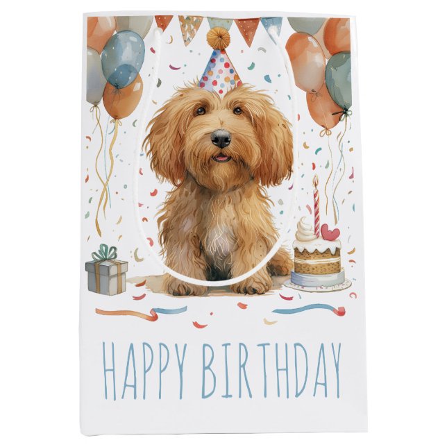 Birthday Goldendoodle Hund (Framsidan)