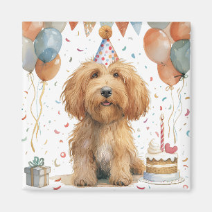 Birthday Goldendoodle Hund Magnet