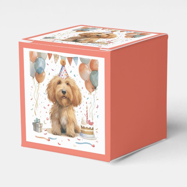 Birthday Goldendoodle Hund Presentaskar (Framsidan Sidan)