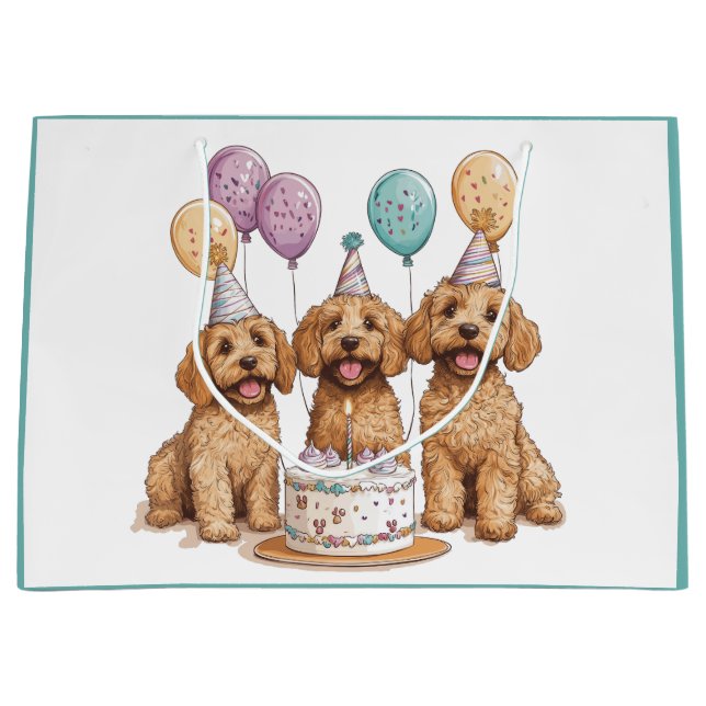 Birthday Goldendoodle Hundar Birthday Cake (Framsidan)