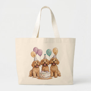 Birthday Goldendoodle Hundar Birthday Cake Jumbo Tygkasse