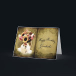 BIRTHDAY - GRANDMOTHER - VINTAGE/BLOMMIGT/BOK KORT<br><div class="desc">SE ANDRA KORT MED SAMMA BILD</div>