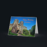 Birthday Grandson - English Castle Entrance Kort<br><div class="desc">Engelska scenes-serien Ett fantastiskt kort med ett vackert solarium med en typisk liten engelsk slott från gods,  som sitter på sina egna platser nära Totnes,  Devon. Bildkod: hrcol156</div>