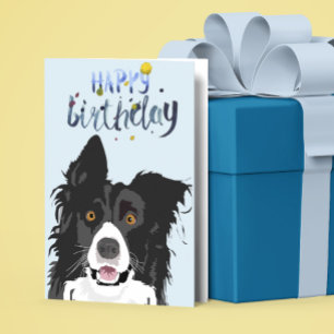Birthday Gräns Collie Hund Animal Kort