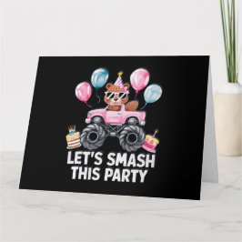 BIRTHDAY GREETARD FOR GIRLS ROSA BEAVER KORT