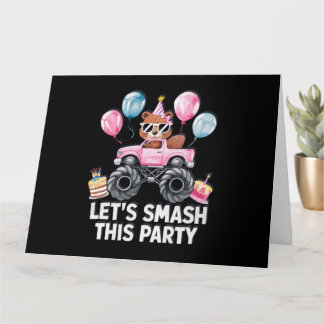 BIRTHDAY GREETARD FOR GIRLS ROSA BEAVER KORT