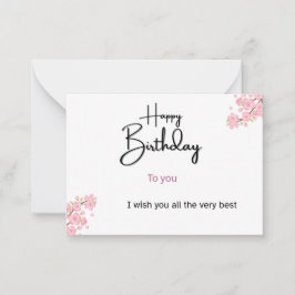 Birthday Greeting Card | Custom Text | Unique Pers Anteckningskort
