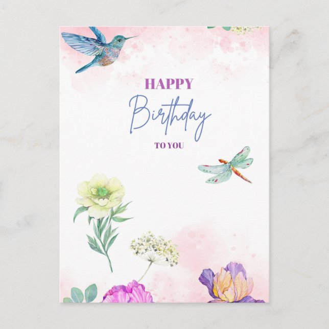 Birthday greeting card vykort (Framsida)