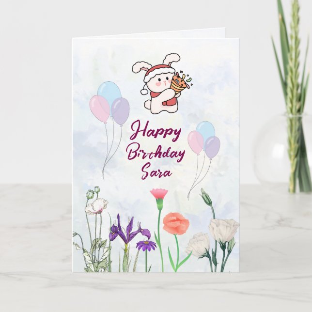 Birthday Greetings Card  Kort (Framsida)