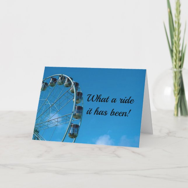 BIRTHDAY GREETINGS "VAD HAR DET VARIT?" KORT (Framsida)