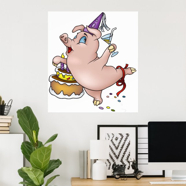 Birthday Gris Partying Poster (Skapare uppladdad)