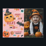 Birthday Halloween Pumpkin Photo Party Kids Inbjudningar<br><div class="desc">Photo Birthday Halloween Pumpkin Rosa Party Kids inbjudan - Ändra texten till kostym till party! Bakåtskriften ingår. Roligt Dragon-fest - perfekt för alla åldrar!</div>