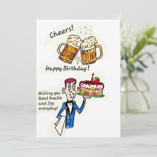 BIRTHDAY HÄLSNING - BIRTHDAY CHEERS KORT