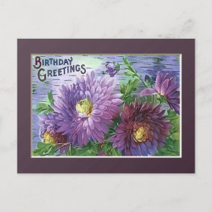 BIRTHDAY HÄLSNING FLOWERS by SHARON SHARPE Vykort