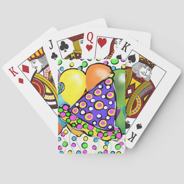 BIRTHDAY HATS DESIGN SPEL KORT (Baksidan)