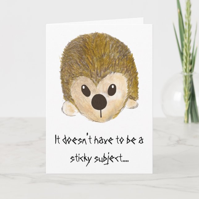 Birthday Hedgehog Kort (Framsida)