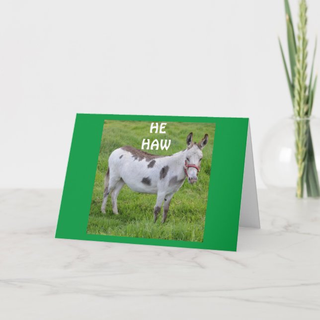 **BIRTHDAY HUMOR FRÅN ETT DONKETIKETT MINST**-kort Kort (Framsida)