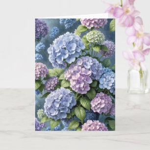 Birthday Hydrangea Garden Kort