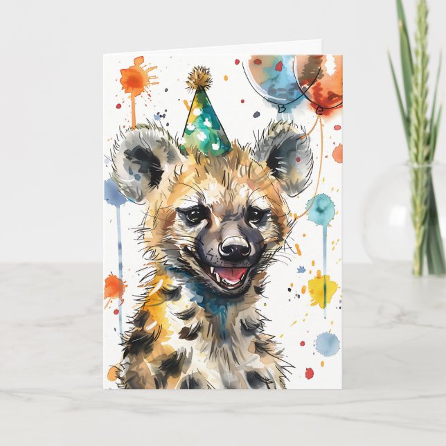 Birthday Hyena Kort (Framsida)