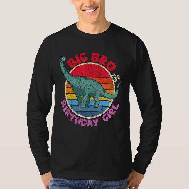 Birthday I Big Bro I Brachiosaurus I Family M T Shirt (Framsida)