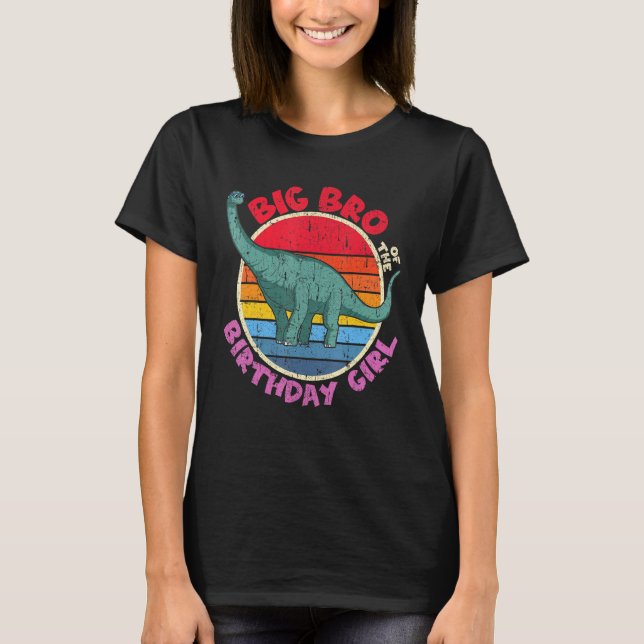 Birthday I Big Bro I Brachiosaurus I Family M T Shirt (Framsida)