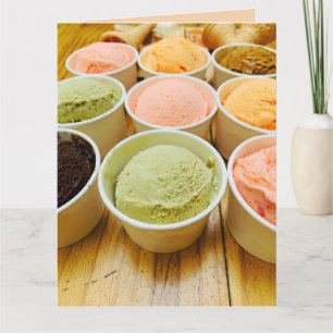 BIRTHDAY ICE CREAM FUNNY GREETY CARD KORT