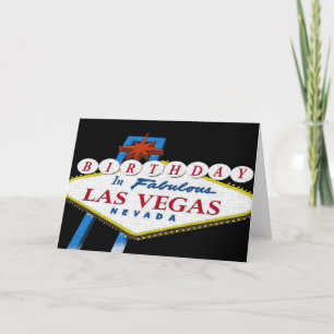 BIRTHDAY in Fabulous Las Vegas Card Kort