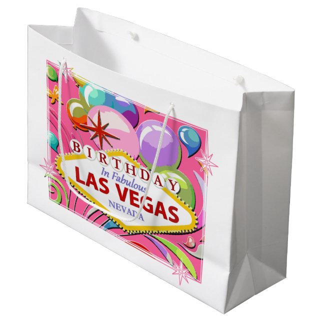 BIRTHDAY in Fabulous Las Vegas Gift Bag (Framsidan Vinklad)