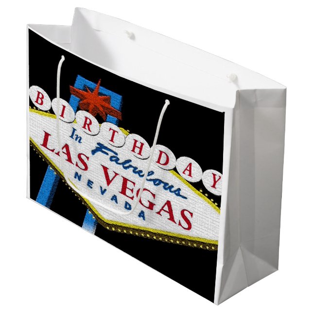 BIRTHDAY IN LAS VEGAS Gift Bag (Framsidan Vinklad)