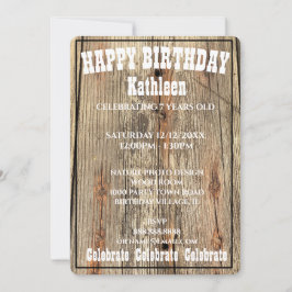 BIRTHDAY-INBJUDAN FÖR TRÄGRAN PHOTO PLAYBILL INBJUDNINGAR