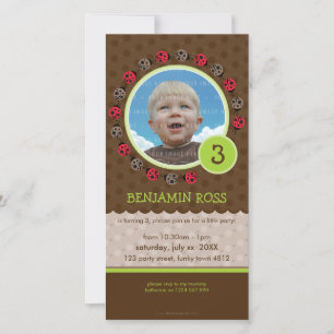 BIRTHDAY INBJUDAN PHOTOCARD: ladybird Cir3P: