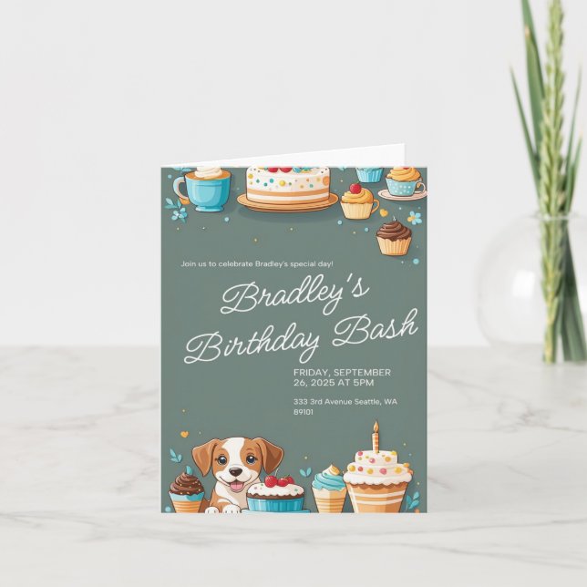 BIRTHDAY-INBJUDKORT INBJUDAN (Framsida)