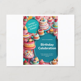 BIRTHDAY-INBJUDKORT INBJUDAN VYKORT