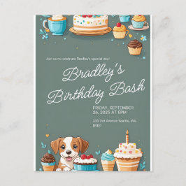 BIRTHDAY-INBJUDKORT INBJUDAN VYKORT