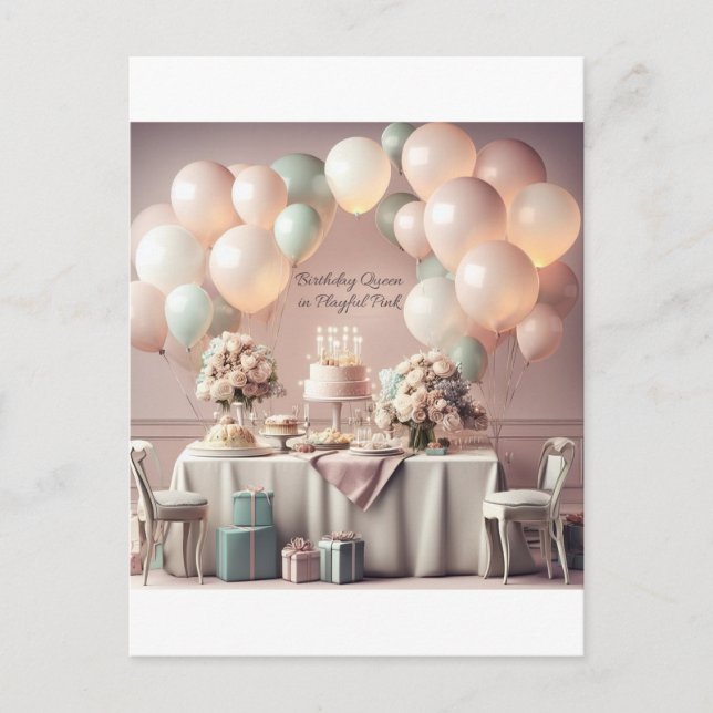 BIRTHDAY-INBJUDKORT VYKORT (Framsida)