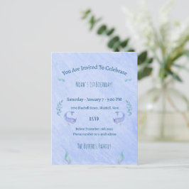 Birthday Invitation (10,8 x 14,2 cm) - Ocean Theme Vykort