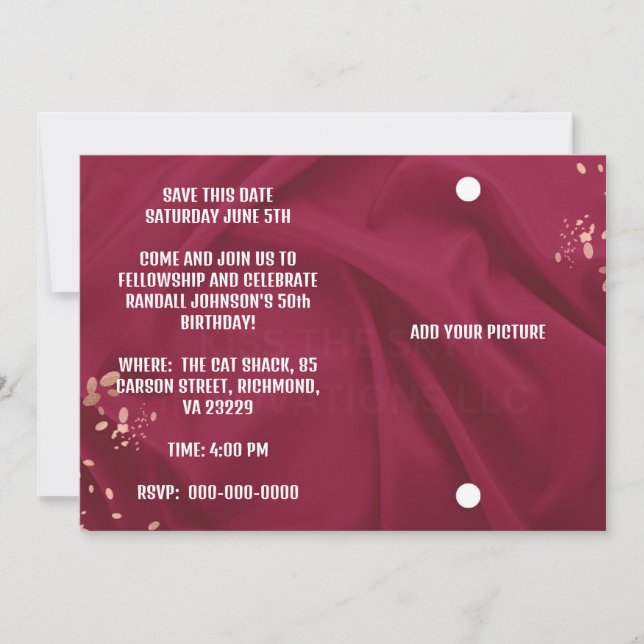 BIRTHDAY INVITATION 2 SPARA DATUM INBJUDNINGAR (Framsida)