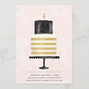 BIRTHDAY INVITATION - CAKE OCH CANDLE INBJUDNINGAR