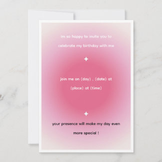 birthday invitation Card Kort