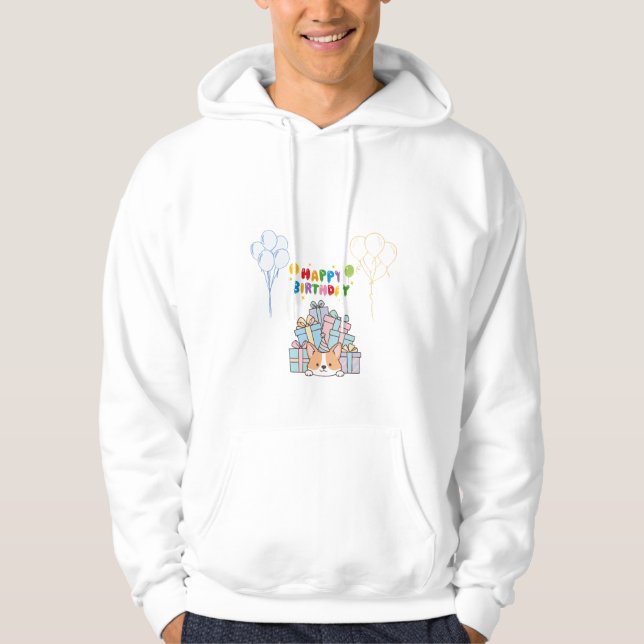 Birthday Invitation Colorful Fun Party Design Hoodie (Framsida)