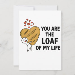 Birthday Invitation - Cute Bread Pun Party Invite Inbjudningar