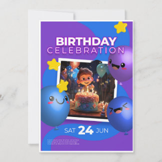 Birthday Invitation  Julkort