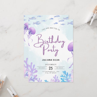 Birthday Invitation Neutral Beige Elegant Style Inbjudningar