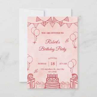 Birthday invitation OSA kort