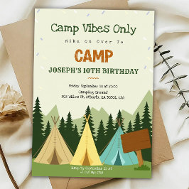 Birthday Invitation with a camping vibe  Inbjudningar