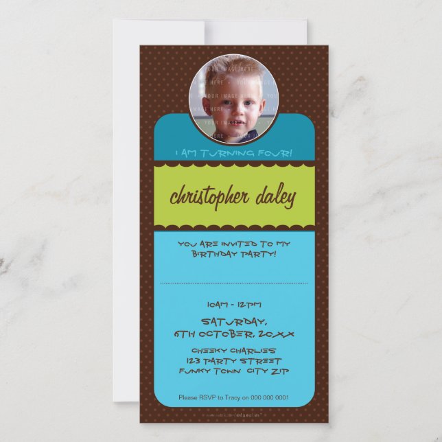 BIRTHDAY INVITATIONS: cirkus 1 (Framsida)