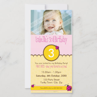 BIRTHDAY INVITATIONS: ladybird 1P
