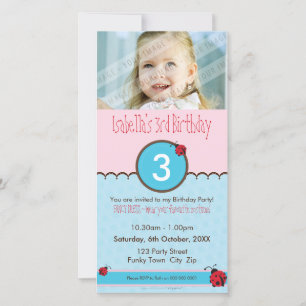 BIRTHDAY INVITATIONS: ladybird 3P