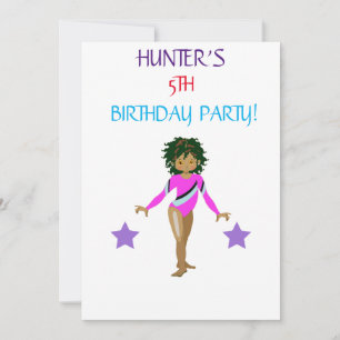 BIRTHDAY INVITATIONS ’LÅT OSS TUMBLE GYMNASTICS’ INBJUDNINGAR